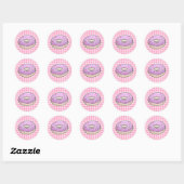Zoetste Roze Donut Ronde Sticker (Vel)