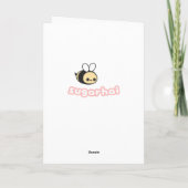 Zoetstof dan braken bij bijen feestdagen kaart (Achterkant)