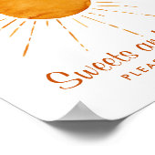 Zoetstoffen en behandelde Waterverf Zonneuw Baby s Poster (Hoek)