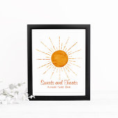 Zoetstoffen en behandelde Waterverf Zonneuw Baby s Poster