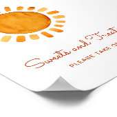 Zoetstoffen en behandelde Waterverf Zonneuw Baby s Poster (Hoek)