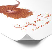 Zoetstoffen en behandelingen Baby shower Koe hoog Poster (Hoek)