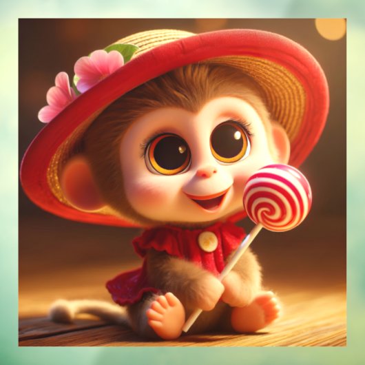 zoettandaap raamsticker (Vel 3)