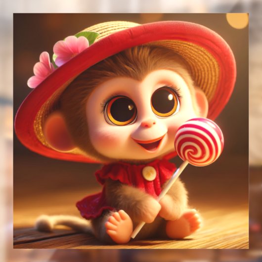 zoettandaap raamsticker (Vel 2)