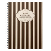 Zoetwaren en koffie |  bruine strepen notitieboek (Voorkant)