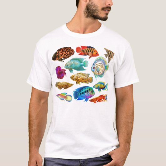Zoetwater Aquarium Fishes T-Shirt (Voorkant)