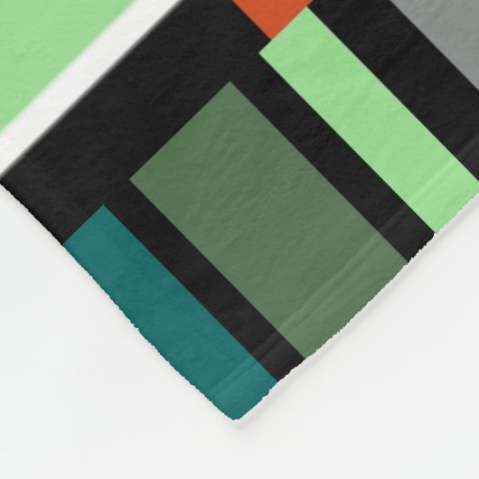 Zoetwater beek forel groen Sinaasappel zwart strep Fleece Deken (Hoek)