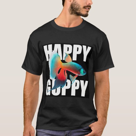 Zoetwater Guppy Vis T-shirt (Voorkant)