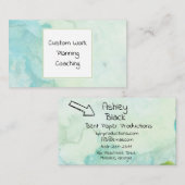 Zoetwater kleur Hedendaags 2 Visitekaartje (Voorkant / Achterkant)