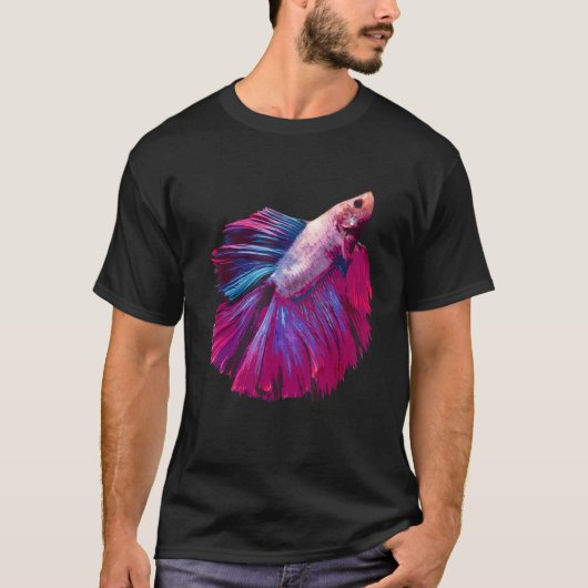 Zoetwater Siamese Vechtvis Betta Vis Graphi T-shirt (Voorkant)