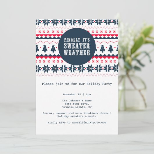 Zoetwater | Uitnodiging feestdag (Staand voorkant)