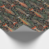 Zoetwater Vis Stijlvol Design forel Gevist Klein Cadeaupapier (Hoek)