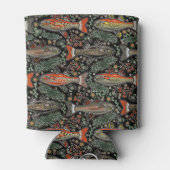 Zoetwater Vis Stijlvol Grijs Sinaasappel Zwart Gev Blikjeskoeler (Achterkant)