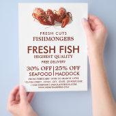 zoetwaterkreeft, visser/vrouw, vismarkt flyer (Hand)