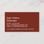 zoetwaterkreeft, visser/vrouw, vismarkt visitekaartje (Achterkant)