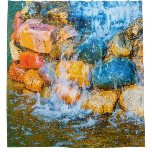 zoetwaterstromen en -sprays douchegordijn (Voorkant)