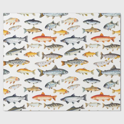 Zoetwatervis inpakpapier (Vlak)