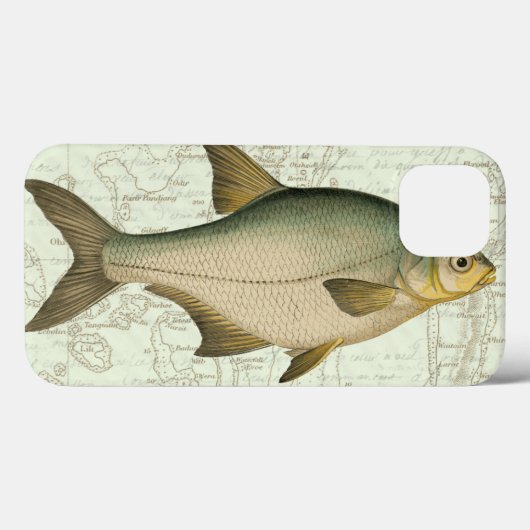 Zoetwatervis op kaart Case-Mate iPhone case (Achterkant (horizontaal))