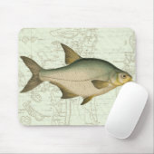 Zoetwatervis op kaart muismat (Met muis)