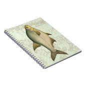 Zoetwatervis op kaart notitieboek (Rechterzijde)