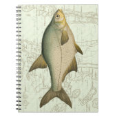 Zoetwatervis op kaart notitieboek (Voorkant)