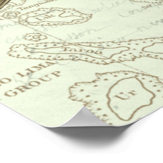 Zoetwatervis op kaart poster (Hoek)