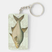 Zoetwatervis op kaart sleutelhanger (achterkant)