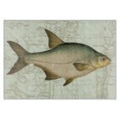 Zoetwatervis op kaart snijplank (Voorkant)