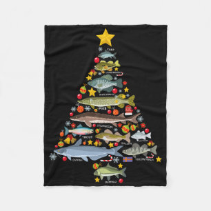 Zoetwatervis Soorten Kerstboom Vissen Xma Fleece Deken