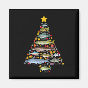Zoetwatervis Soorten Kerstboom Vissen Xma Magneet