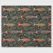 Zoetwatervis, stijlvol ontwerp, forel, Gevist Cadeaupapier (Vlak)