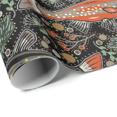 Zoetwatervis, stijlvol ontwerp, forel, Gevist Cadeaupapier (Rol Hoek)