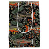 Zoetwatervis, stijlvol ontwerp, forel, Gevist Medium Cadeauzakje (Achterkant)