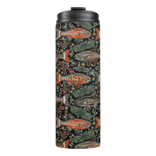 Zoetwatervis, stijlvol ontwerp, forel, Gevist Thermosbeker