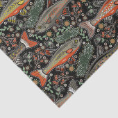 Zoetwatervis, stijlvol ontwerp, forel, Gevist Tissuepapier (Detail)