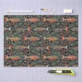 Zoetwatervis, stijlvol ontwerp, forel, Gevist Tissuepapier (Craft)