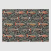 Zoetwatervis, stijlvol ontwerp, forel, Gevist Tissuepapier (Voorkant)