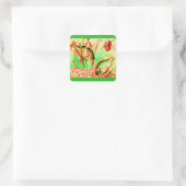 zoetwaterzonnevis vierkante sticker (Tas)