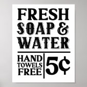  zoetzeep- en waterbadkamer poster (Voorkant)