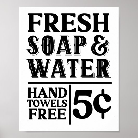  zoetzeep- en waterbadkamer poster (Voorkant)