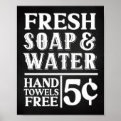  zoetzeep- en waterbadkamer poster (Voorkant)