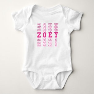 Zoey Aangepaste meisjesnaam Romper