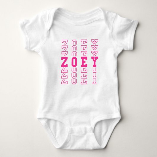 Zoey Aangepaste meisjesnaam Romper (Voorkant)