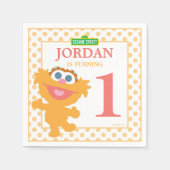 Zoey Baby Birthday Paper Napkins Servet (Voorkant)