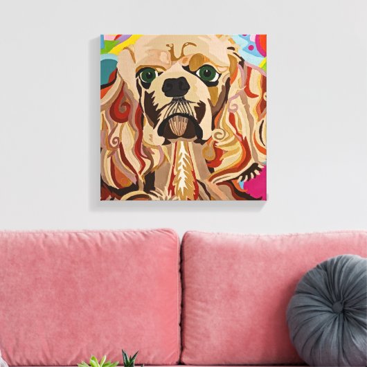 Zoey Beth Stretched Canvas (Insitu (Woonkamer))