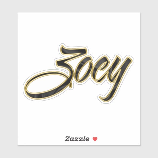 Zoey black gold Lettering Aufkleber Sticker (Vel)