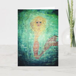 "Zoey" De zeemeermin, leeg Wenskaart Kaart