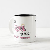 Zoey ding dat je niet zou begrijpen tweekleurige koffiemok (Voorkant links)