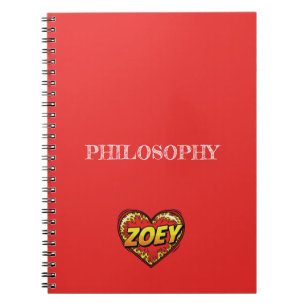 Zoey Heart Red Notitieboek