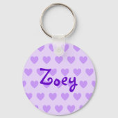 Zoey in Paars Sleutelhanger (Voorkant)
